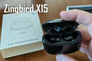 Zingbird X15: Wireless Earbuds Bluetooth Headphones 60H Playtime Ear Buds with LED Power Display Charging Case Earphones in-Ear Earbud with Microphone for Android Cell Phone Gaming Computer Laptop Sport Black