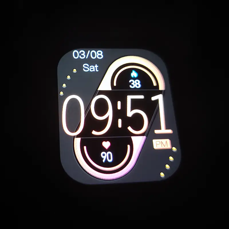 TOZO S6 display at day night, AMOLED display test